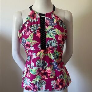 Allure Multicolor Halter Swim Top